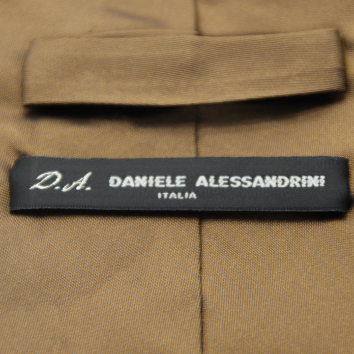 Daniele Alessandrini Cravatta Vintage Marrone in Seta Uomo