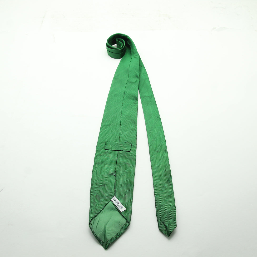 Marinella Cravatta Verde in Seta Uomo