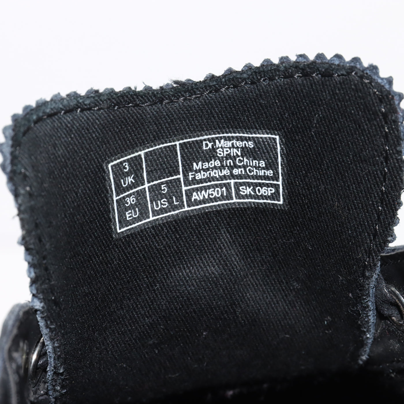 Dr. Martens Spin Scarpe Nero in Pelle Lucida Eur 36 Donna