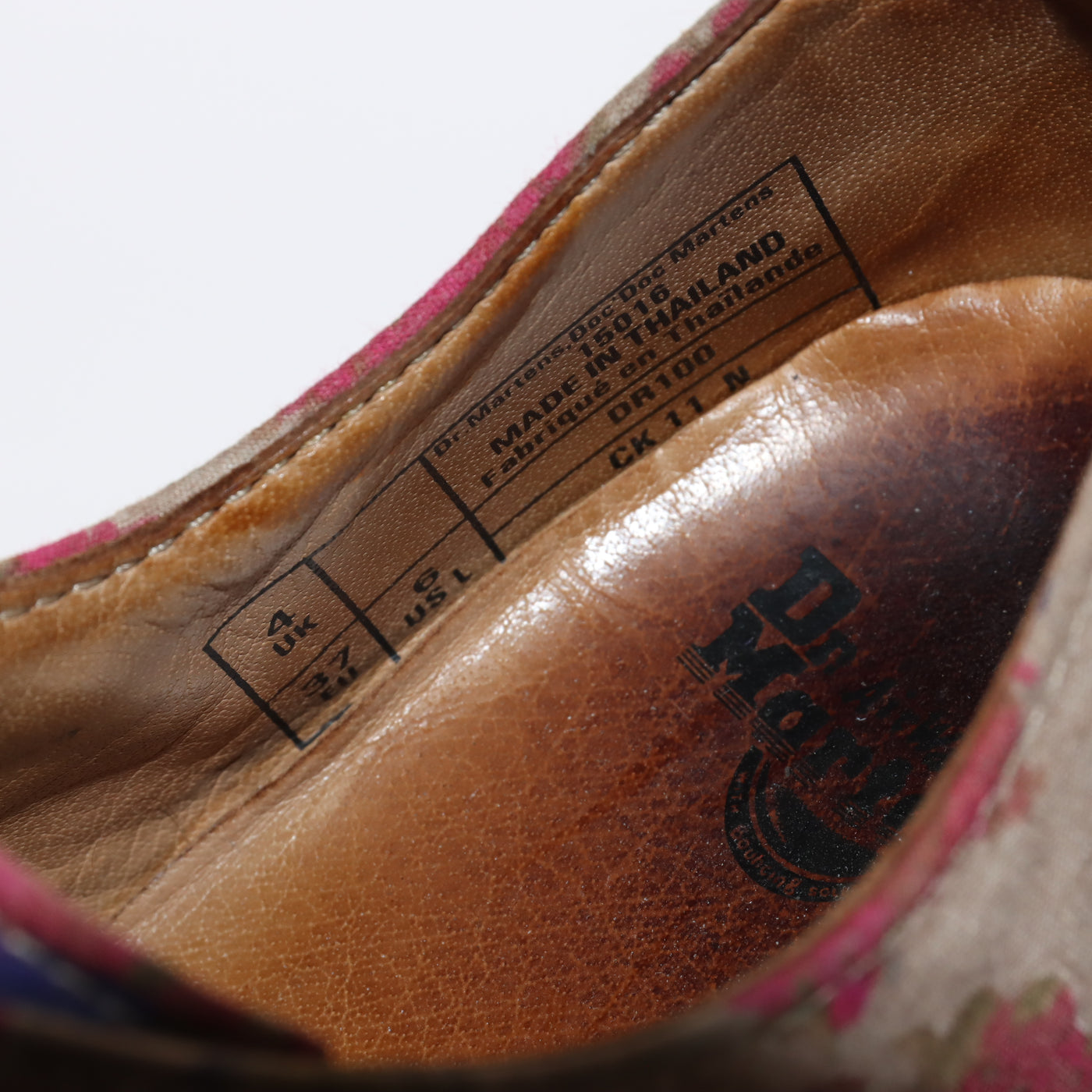 Dr. Martens 15016 Scarpe Beige a Fiori in Tessuto Eur 37 Donna