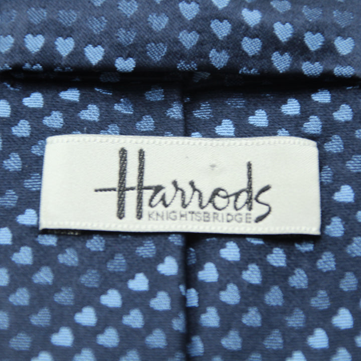 Harrods Cravatta Blu in Seta Uomo