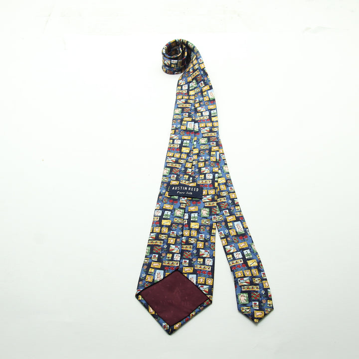 Austin Reed Cravatta Multicolore in Seta Uomo Made in England