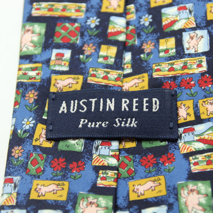 Austin Reed Cravatta Multicolore in Seta Uomo Made in England