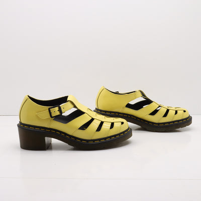 Dr. Martens Eleanor Sandalo Giallo in Pelle Lucida Eur 41 Donna