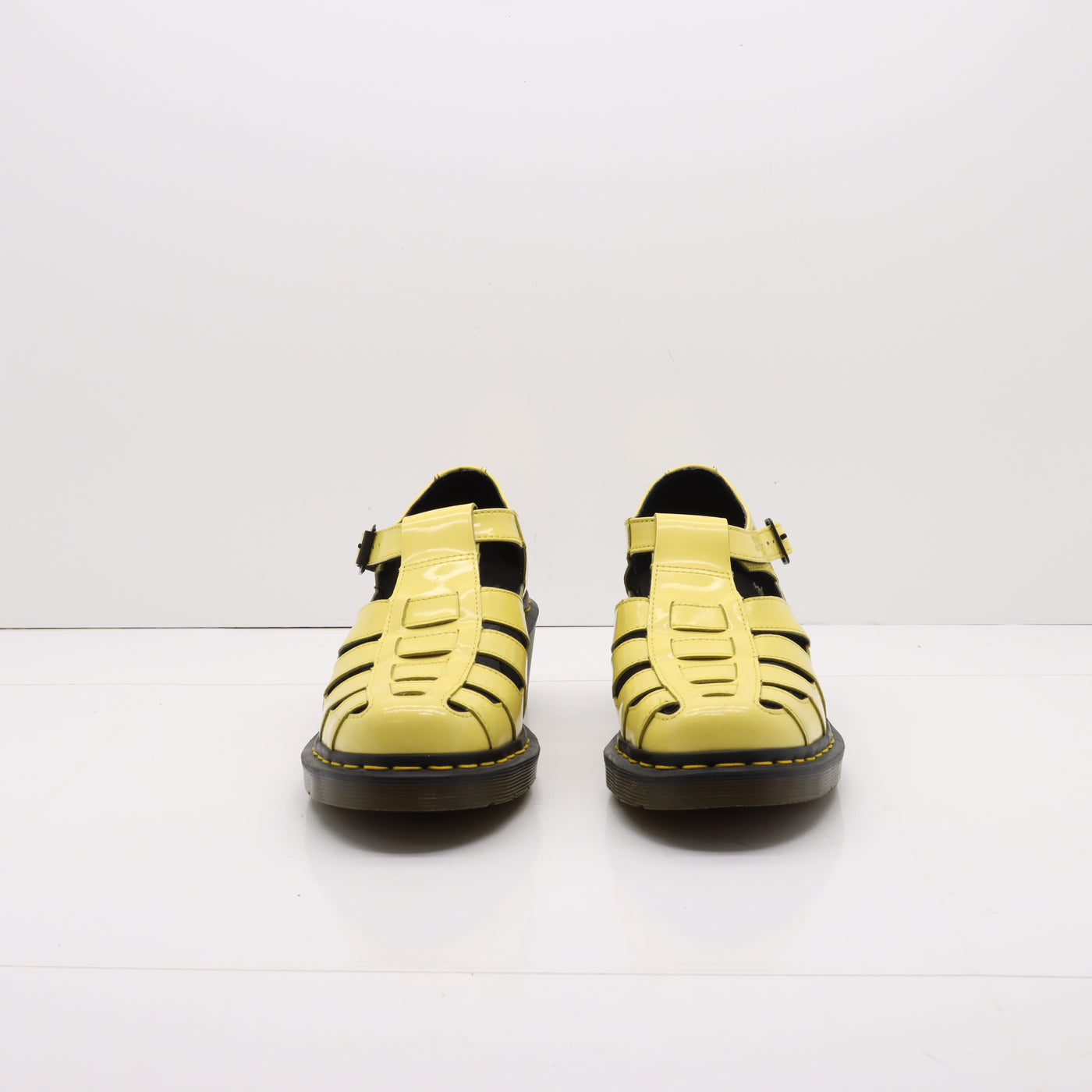 Dr. Martens Eleanor Sandalo Giallo in Pelle Lucida Eur 41 Donna