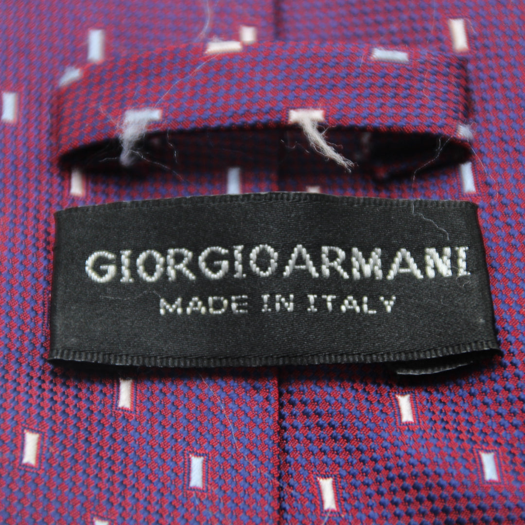 Giorgio Armani Cravatta Viola in Seta Uomo