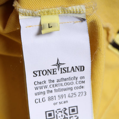 Stone Island Polo Giallo Taglia L Uomo