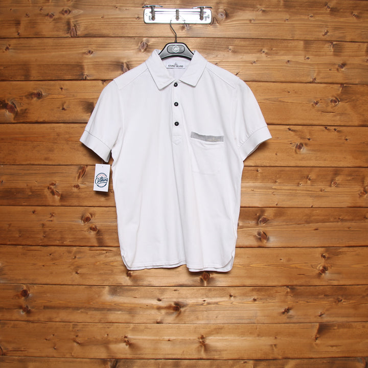 Stone Island Polo Bianco Taglia L Uomo