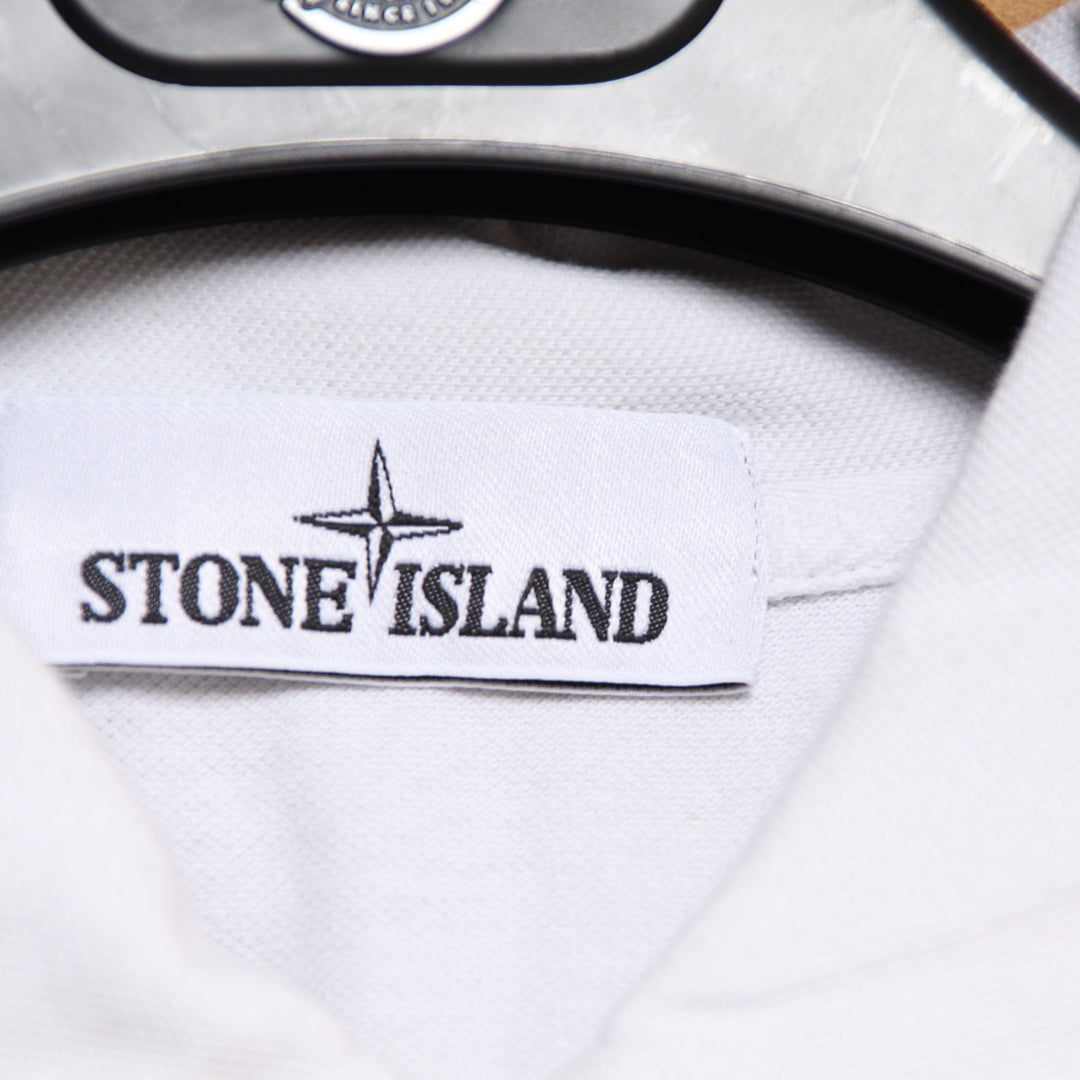 Stone Island Polo Bianco Taglia L Uomo