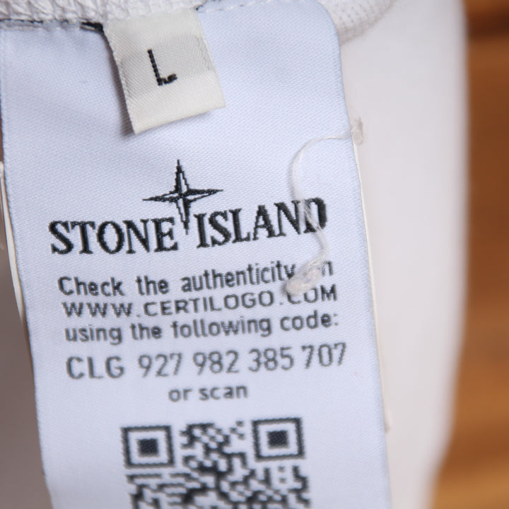 Stone Island Polo Bianco Taglia L Uomo