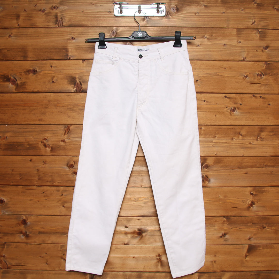 Stone Island Pantalone Bianco Taglia 46 Uomo