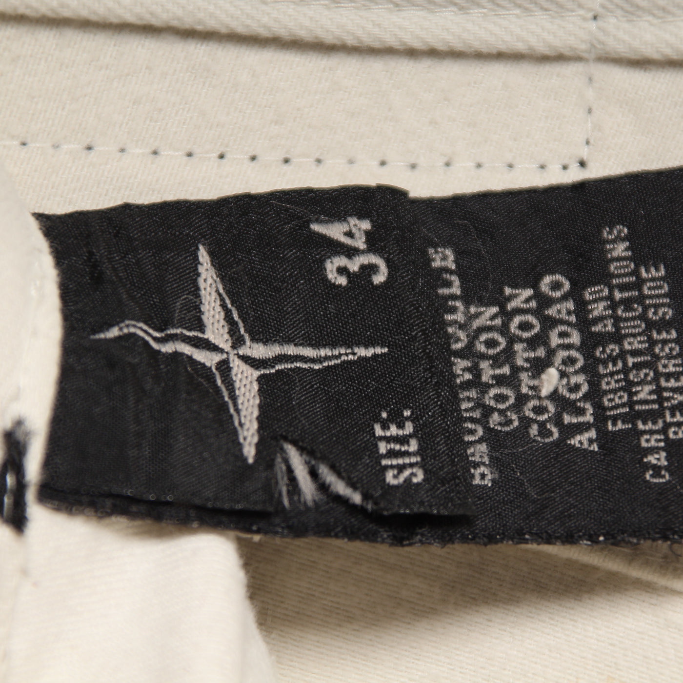 Stone Island Pantalone Panna W34 Uomo