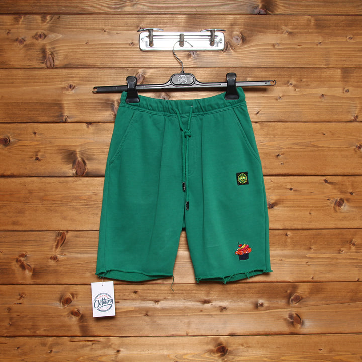 Stone Island Bermuda Verde Taglia S Bambino Vita Media