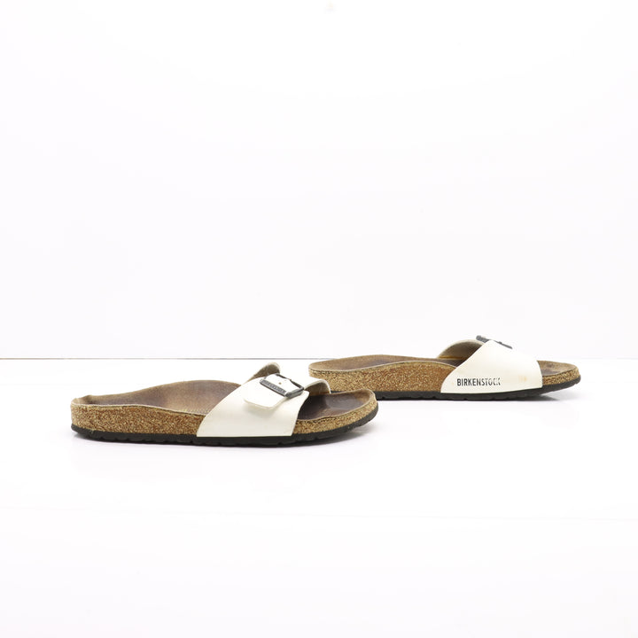 Birkenstock Madric Sandalo Vernice Bianco Eur 39 Donna