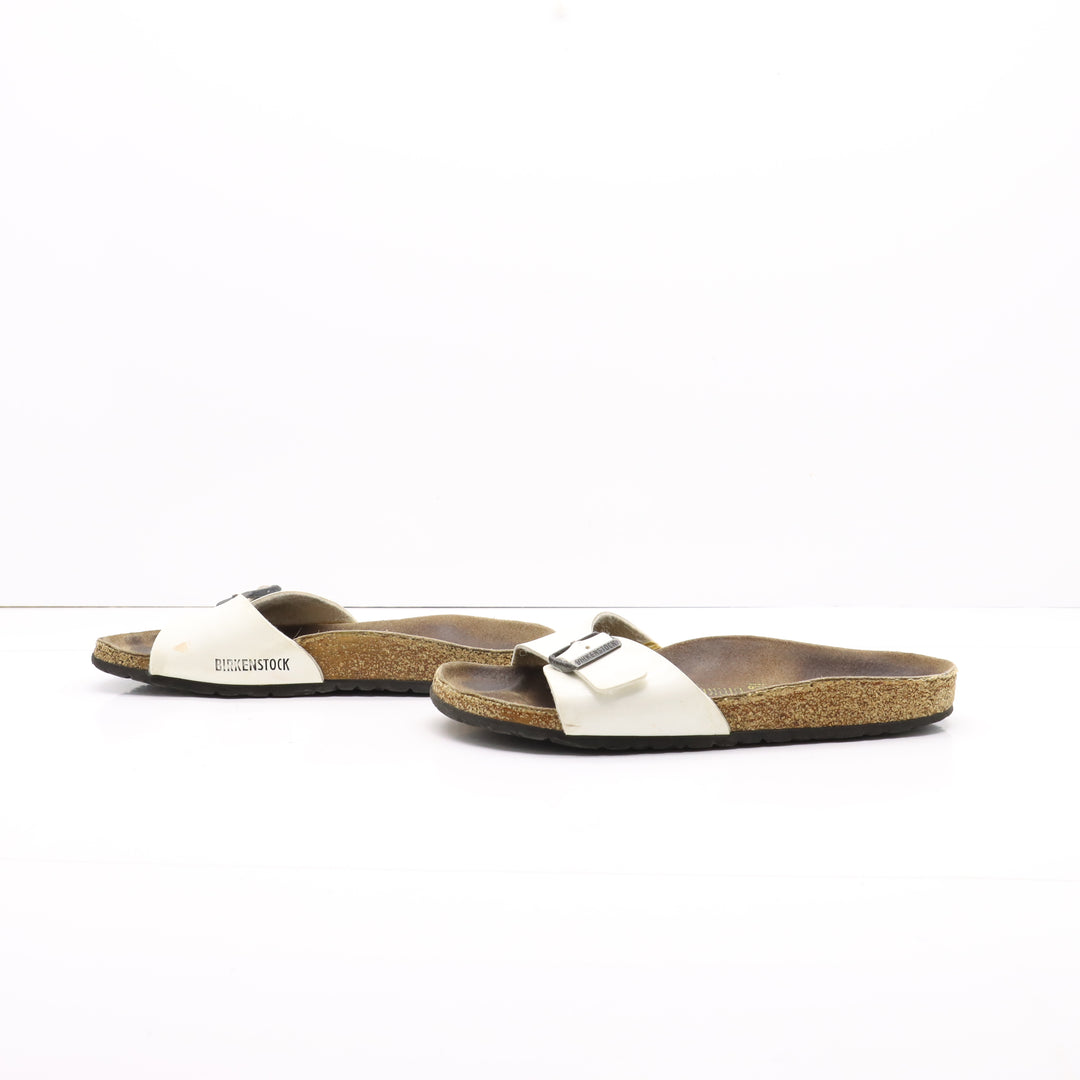 Birkenstock Madric Sandalo Vernice Bianco Eur 39 Donna
