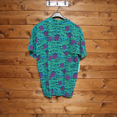 Levi's T-Shirt Blu e Verde Taglia L Unisex Dead Stock w/Tags
