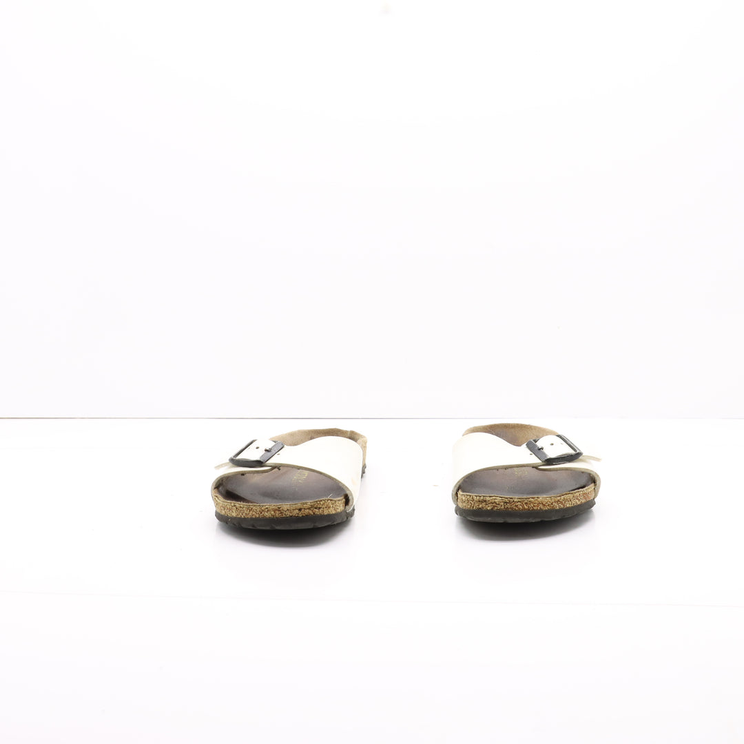 Birkenstock Madric Sandalo Vernice Bianco Eur 39 Donna