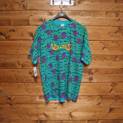 Levi's T-Shirt Blu e Verde Taglia L Unisex Dead Stock w/Tags