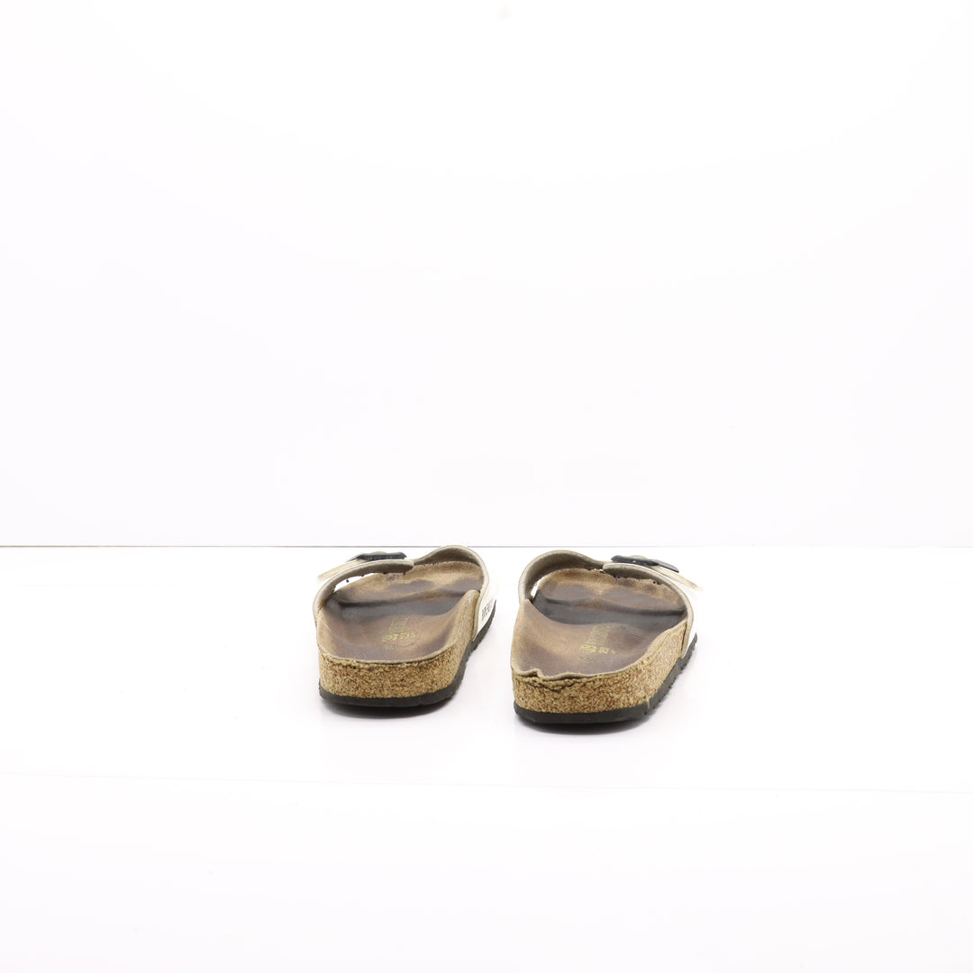 Birkenstock Madric Sandalo Vernice Bianco Eur 39 Donna