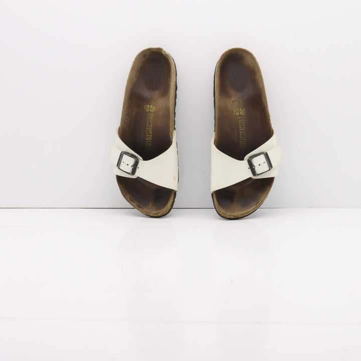 Birkenstock Madric Sandalo Vernice Bianco Eur 39 Donna