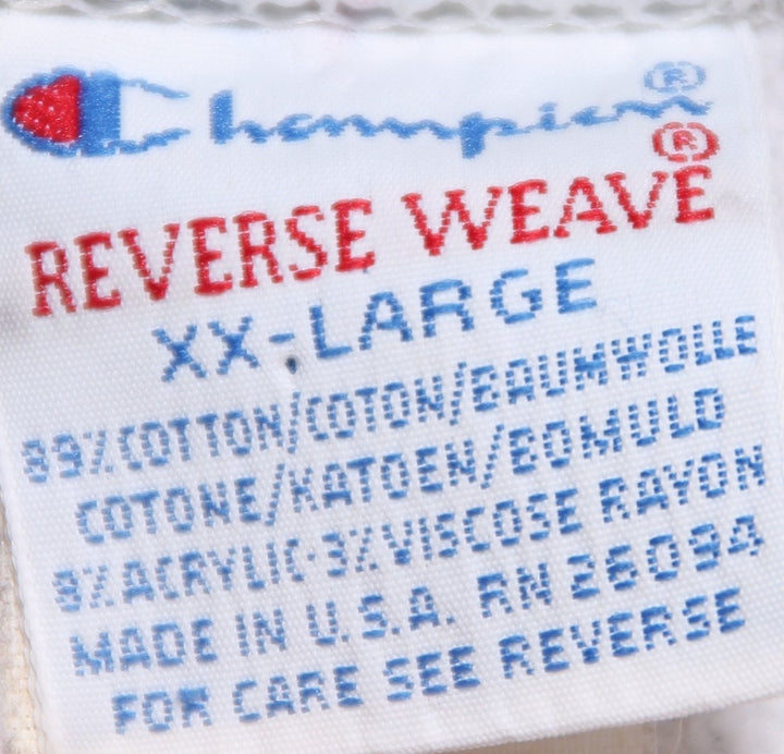Champion Reverse Weave Felpa Vintage Grigia Taglia XXL Unisex Made in USA