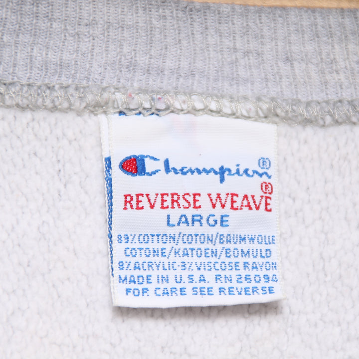 Champion Reverse Weave Felpa Vintage Grigia Taglia L Unisex Made in USA
