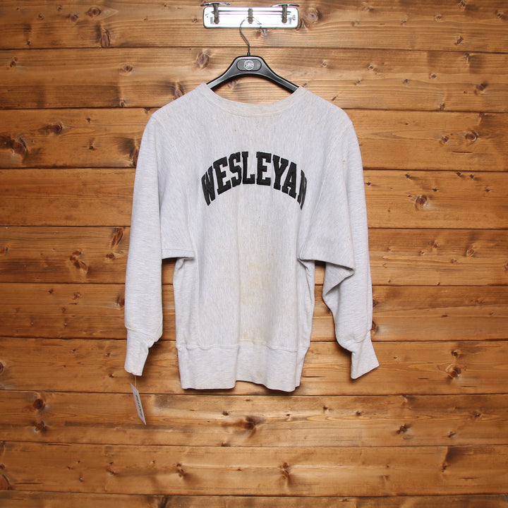Champion Reverse Weave Felpa Grigia Taglia M Unisex Made in USA