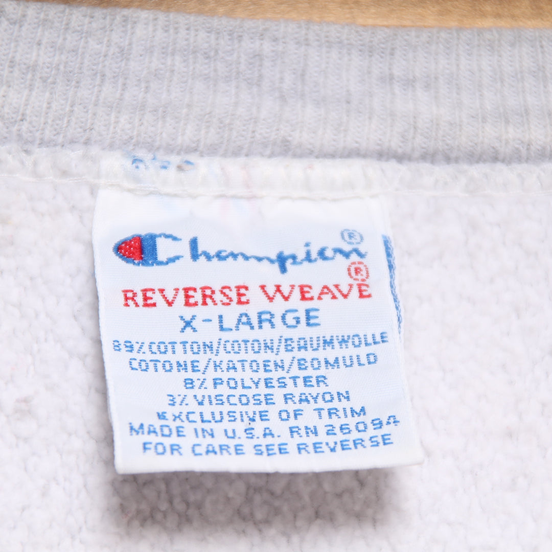 Champion Reverse Weave Felpa Vintage Grigia Taglia XL Unisex Made in USA