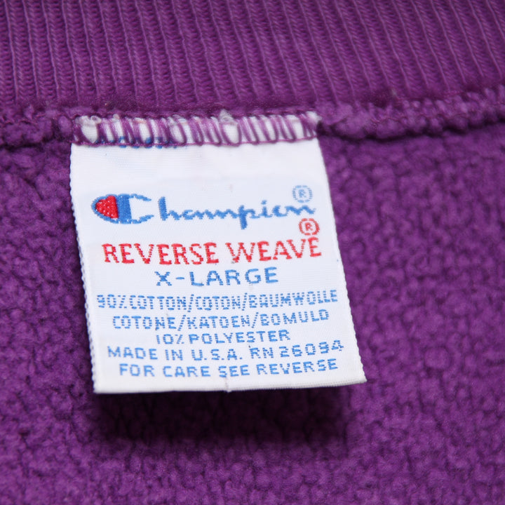 Champion Reverse Weave Felpa Vintage Viola Taglia XL Unisex Made in USA