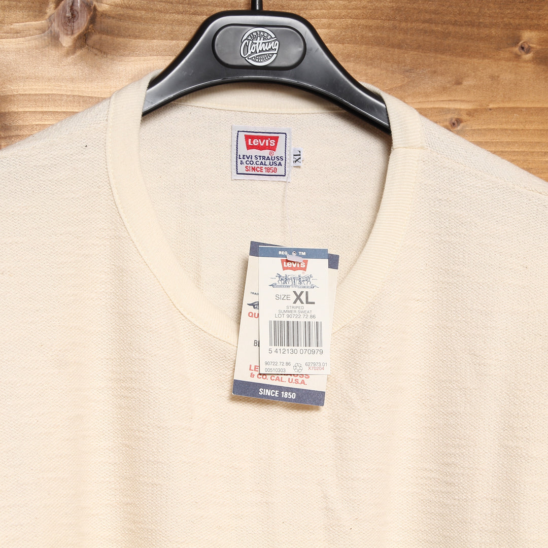 Levi's Felpa Beige Taglia XL Unisex Nuova Dead Stock w/Tags