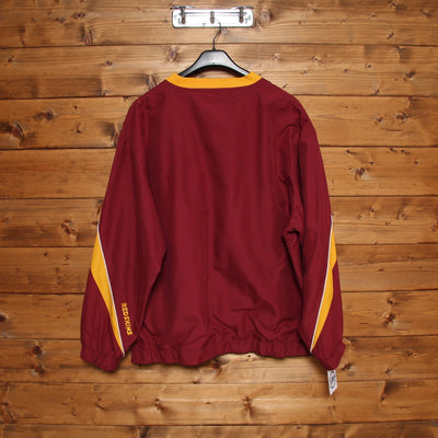 NFL Team Apparel Washington Redskins Giacca Vintage Bordeaux e Giallo Taglia XL Uomo