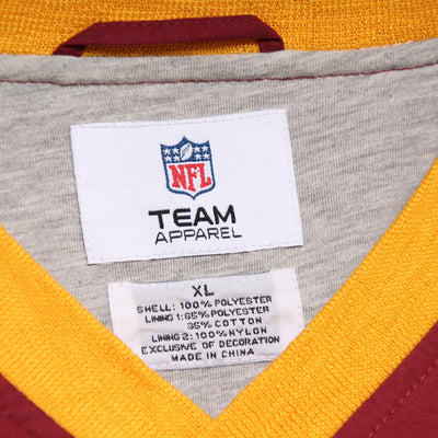 NFL Team Apparel Washington Redskins Giacca Vintage Bordeaux e Giallo Taglia XL Uomo