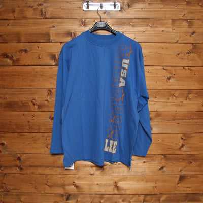 Lee Felpa Blu Taglia L Unisex Nuova Dead Stock w/Tags