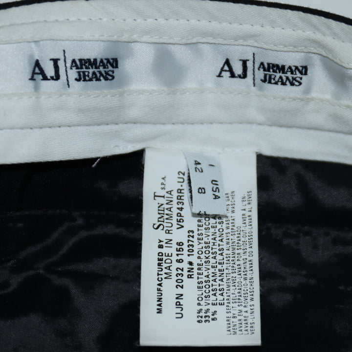 Armani Pantalone Palazzo Nero a Righe Taglia 42 Donna