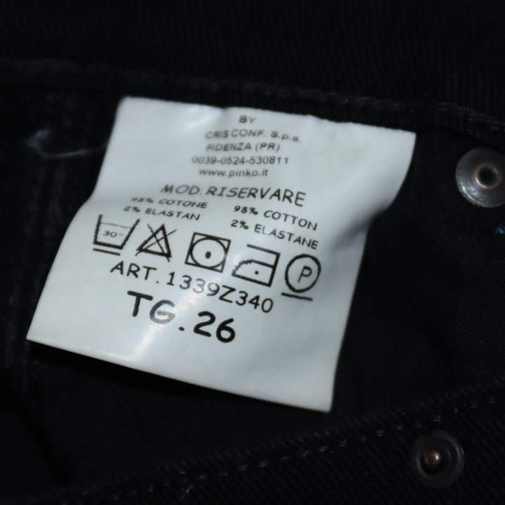 Pinko Jeans Nero Taglia W26 Donna