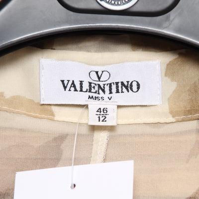 Casacca Abito Valentino Elegante Beige a Fiori Tg.46