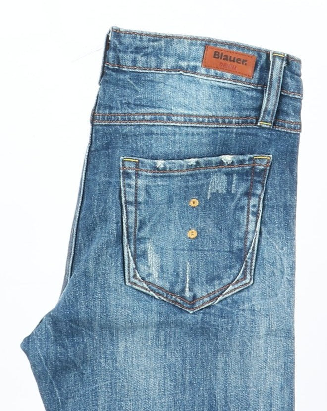Blauer Skinny Jeans Denim W28 Donna