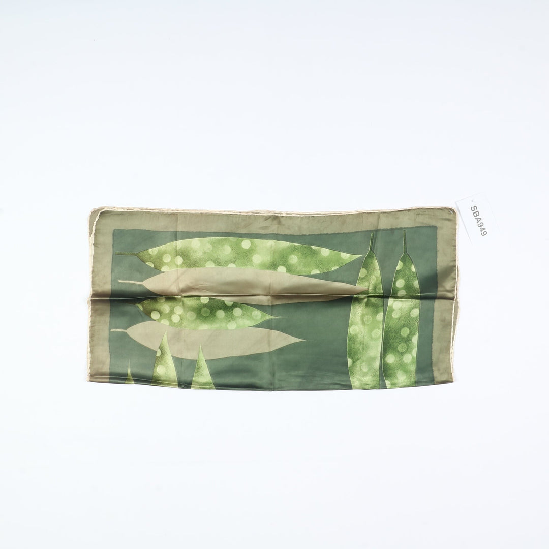 Foulard Vintage Verde con Fantasia da Donna