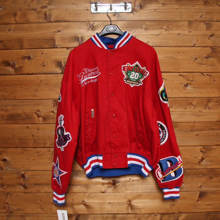 NLBM Big Boy 1920 Baseball College Vintage Rosso Taglia XL Uomo Made in Korea