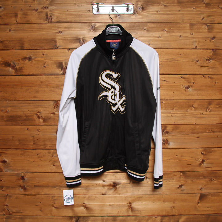 Majestic Athletic MLB Chicago White Sox Giacca Nero e Bianco Taglia XL Uomo