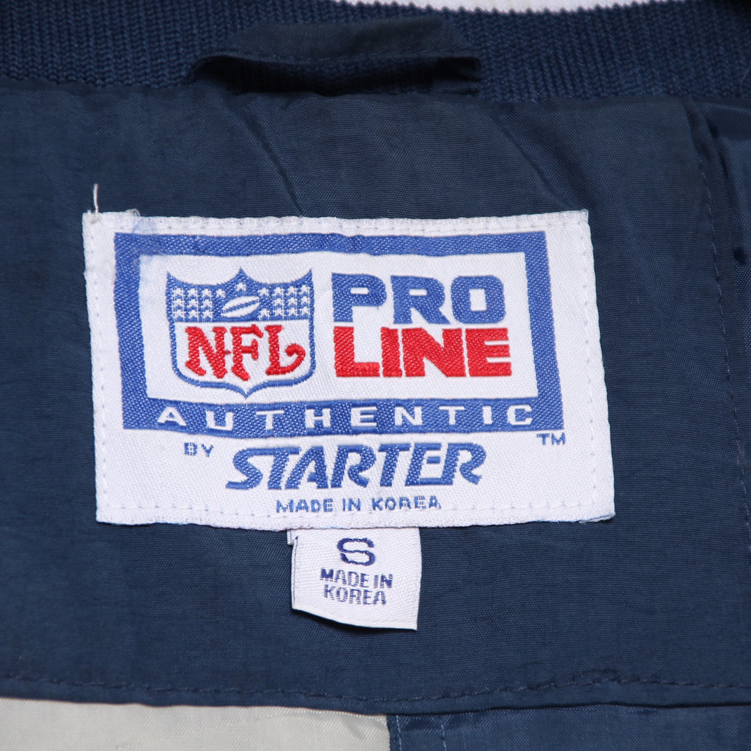 Starter NFL Dallas Cowboys Giacca Vintage Blu Taglia S Uomo Made in Korea