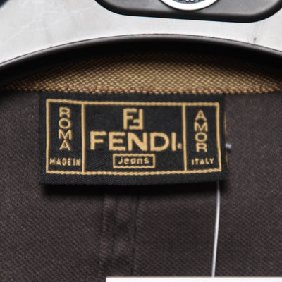 Tailleur Fendi Jeans Giacca e Gonna Beige TG.44