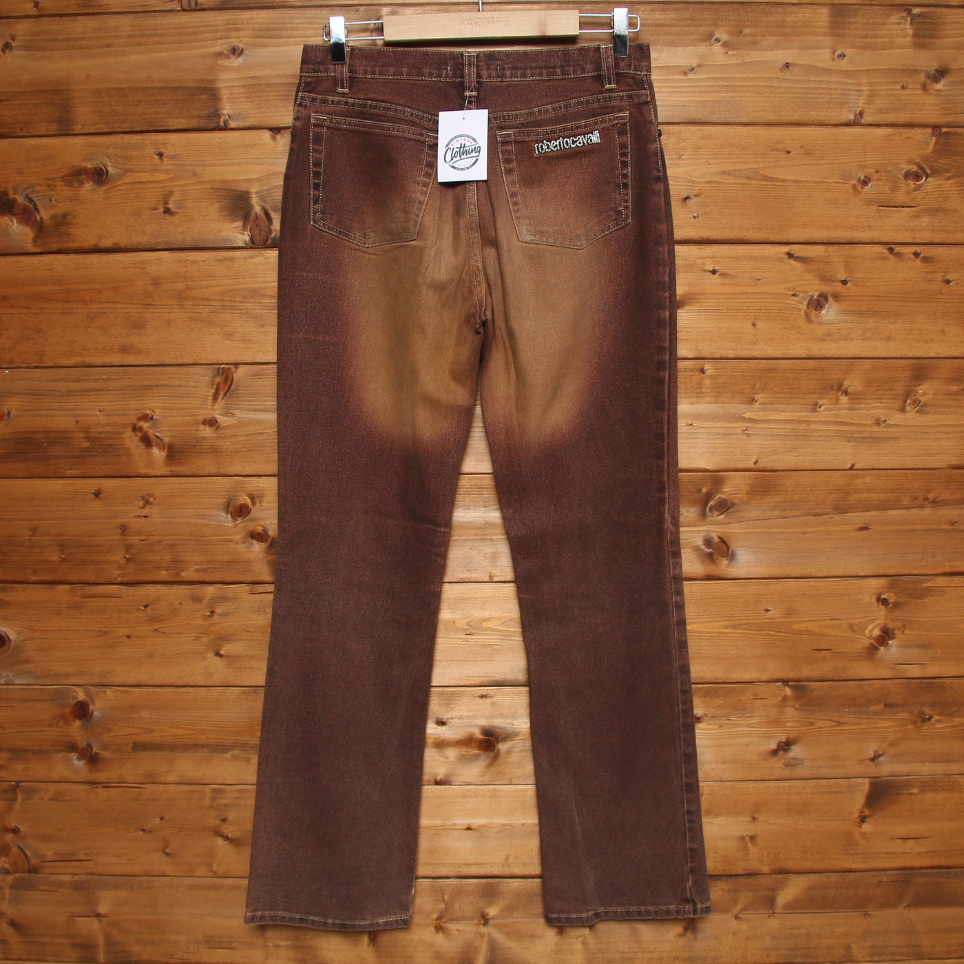 Roberto Cavalli Jeans Taglia S Marrone Unisex Vita Alta