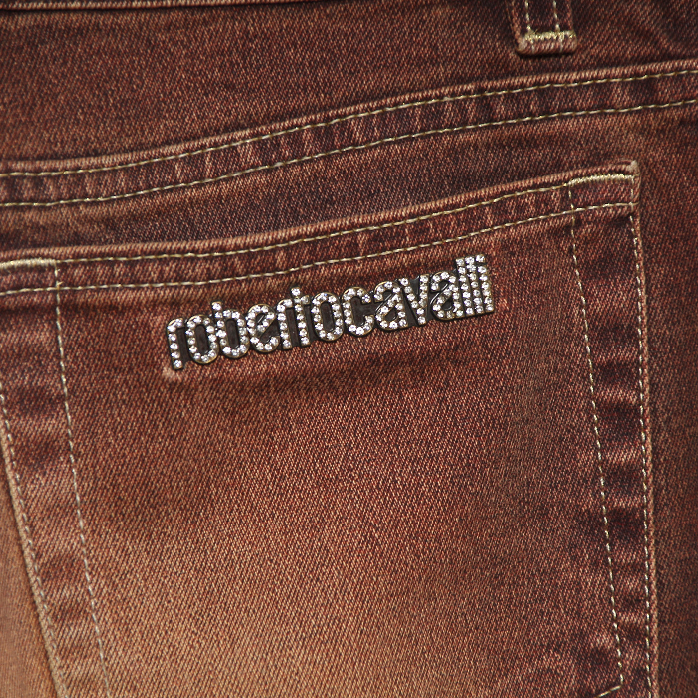 Roberto Cavalli Jeans Taglia S Marrone Unisex Vita Alta