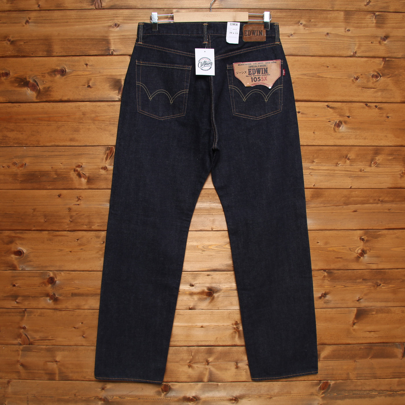 Edwin 105SX 5054 W34 Denim Unisex Vita Alta Dead Stock w/Tags