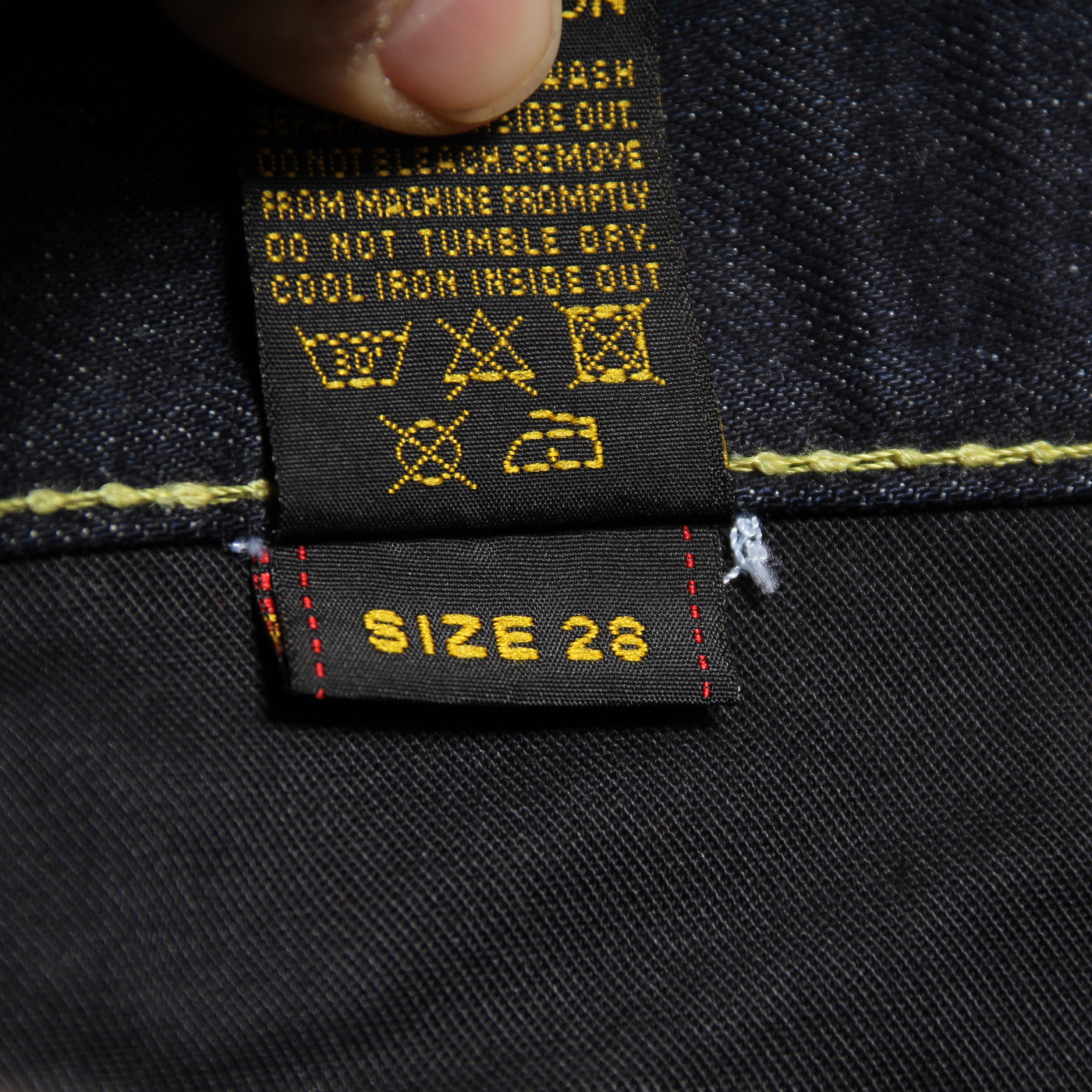 Evisu Gonna di Jeans Vintage Denim Taglia W28 Donna Deadstock