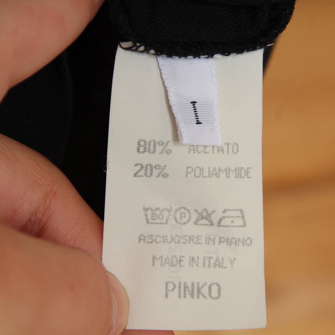 Pinko Vestito a Camicia Nero Taglia I Donna Deadstock w/Tags