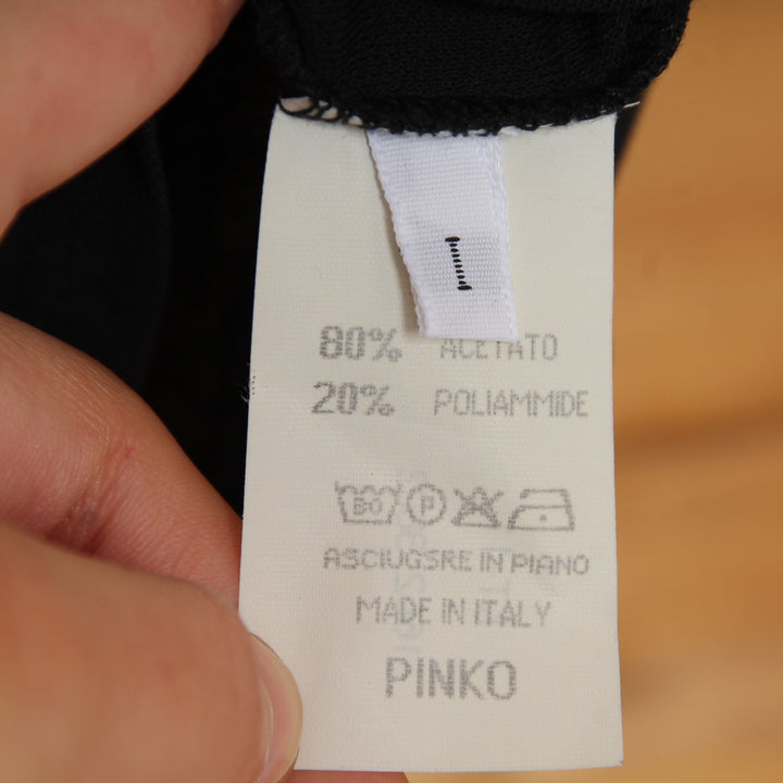 Pinko Vestito a Camicia Nero Taglia I Donna Deadstock w/Tags