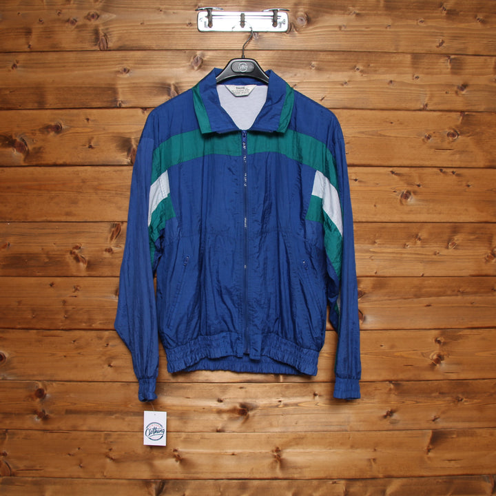 Towne by London Fog Track Top Vintage Blu Taglia S Uomo