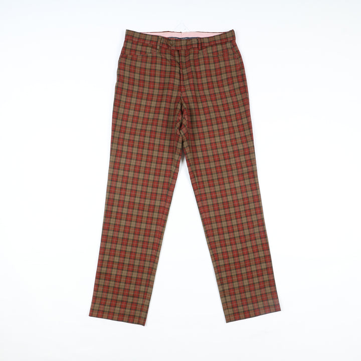 Brooksfield Jeans in Lana Rosso a Quadri Taglia 48 Donna